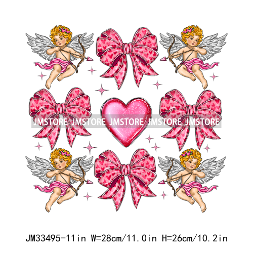 Be Mine Valentine Vibes Love More Worry Less All You Need Is Love XOXO Heart Candy Cold Peel DTF Transfer Stickers For Hoodies