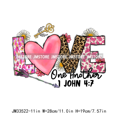 Be Mine Valentine Vibes Love More Worry Less All You Need Is Love XOXO Heart Candy Cold Peel DTF Transfer Stickers For Hoodies