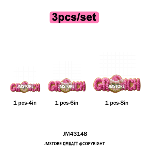 Trendy Faux Yarn Green Guy Santa Character Christmas Vibes Iron on Washable DTF Transfers Stickers Ready to Press for Textiles