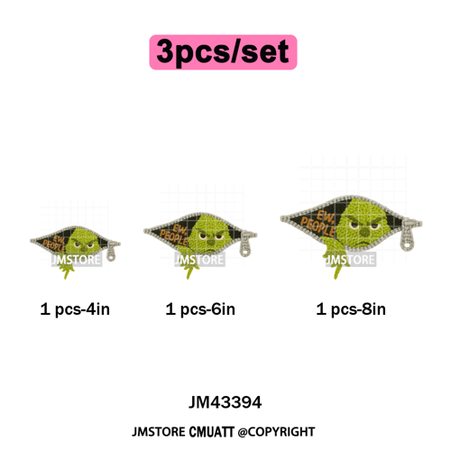 Latch Hook Faux Yarn Crochet Christmas Cartoon Green Santa Friends Iron on DTF Heat Transfer Stickers Ready to Press for Clothes