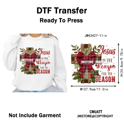 Cartoon Movie Characters Faux Yarn Crochet Christmas Holiday Iron on Washable DTF Transfers Stickers Ready to Press for Textiles