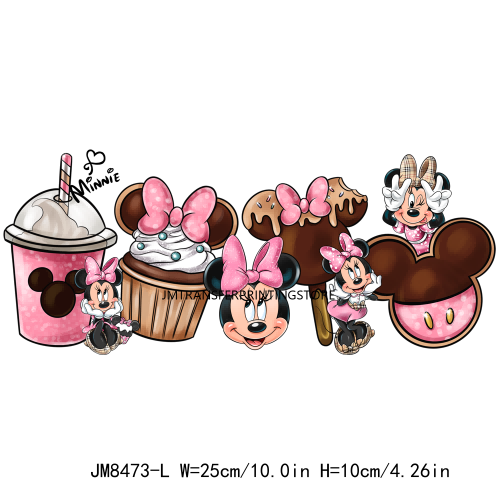 Custom Cute Cartoon Christmas Coffee Cup Drink DTF Heat Transfers Printing Ready To Press For Clothes