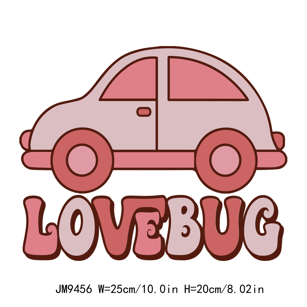 Pink Bear Valentine Love Bug DTF Transfers