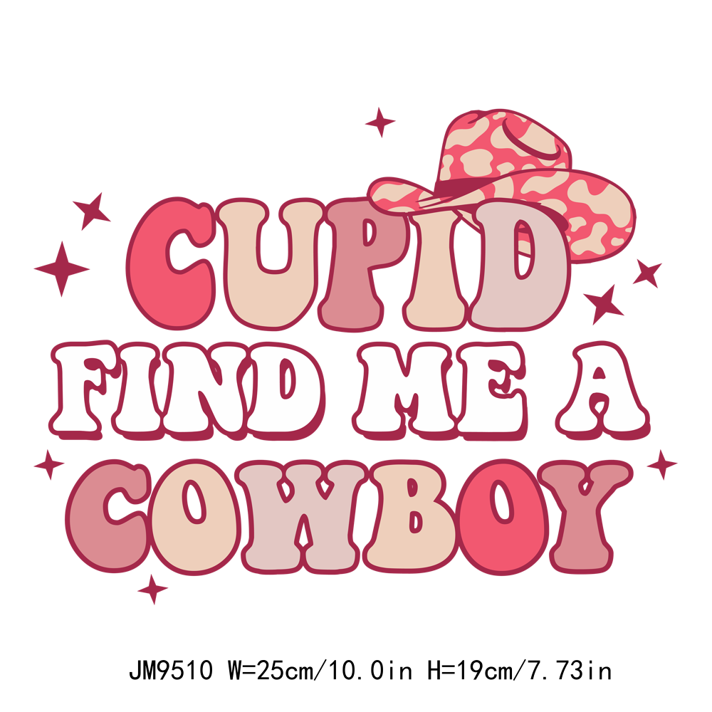 Western Cupid Cowboy Valentine's Day DTF Transfers