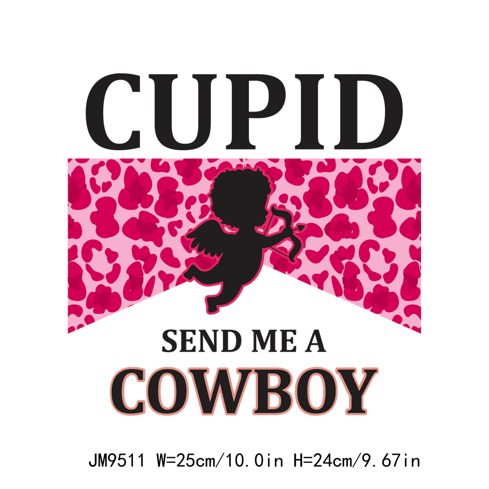 Western Cupid Cowboy Valentine's Day DTF Transfers