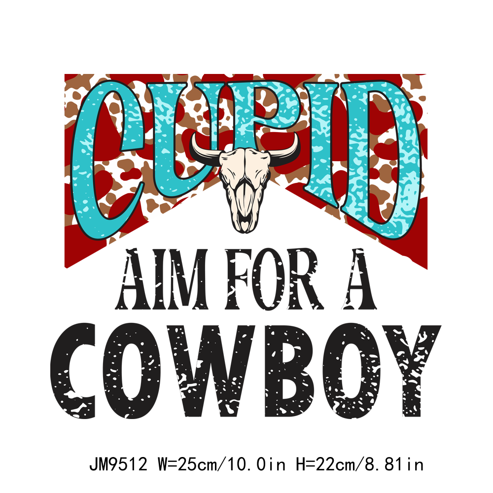 Western Cupid Cowboy Valentine's Day DTF Transfers