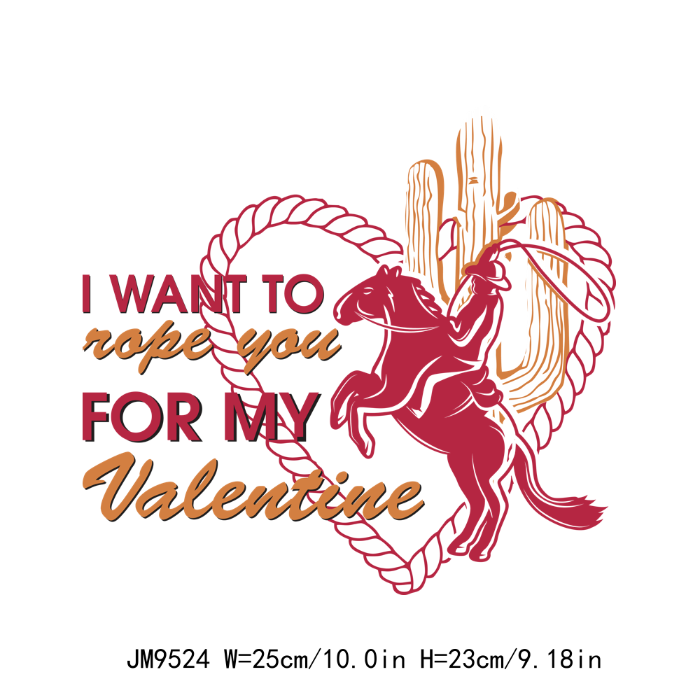 Western Cupid Cowboy Valentine's Day DTF Transfers