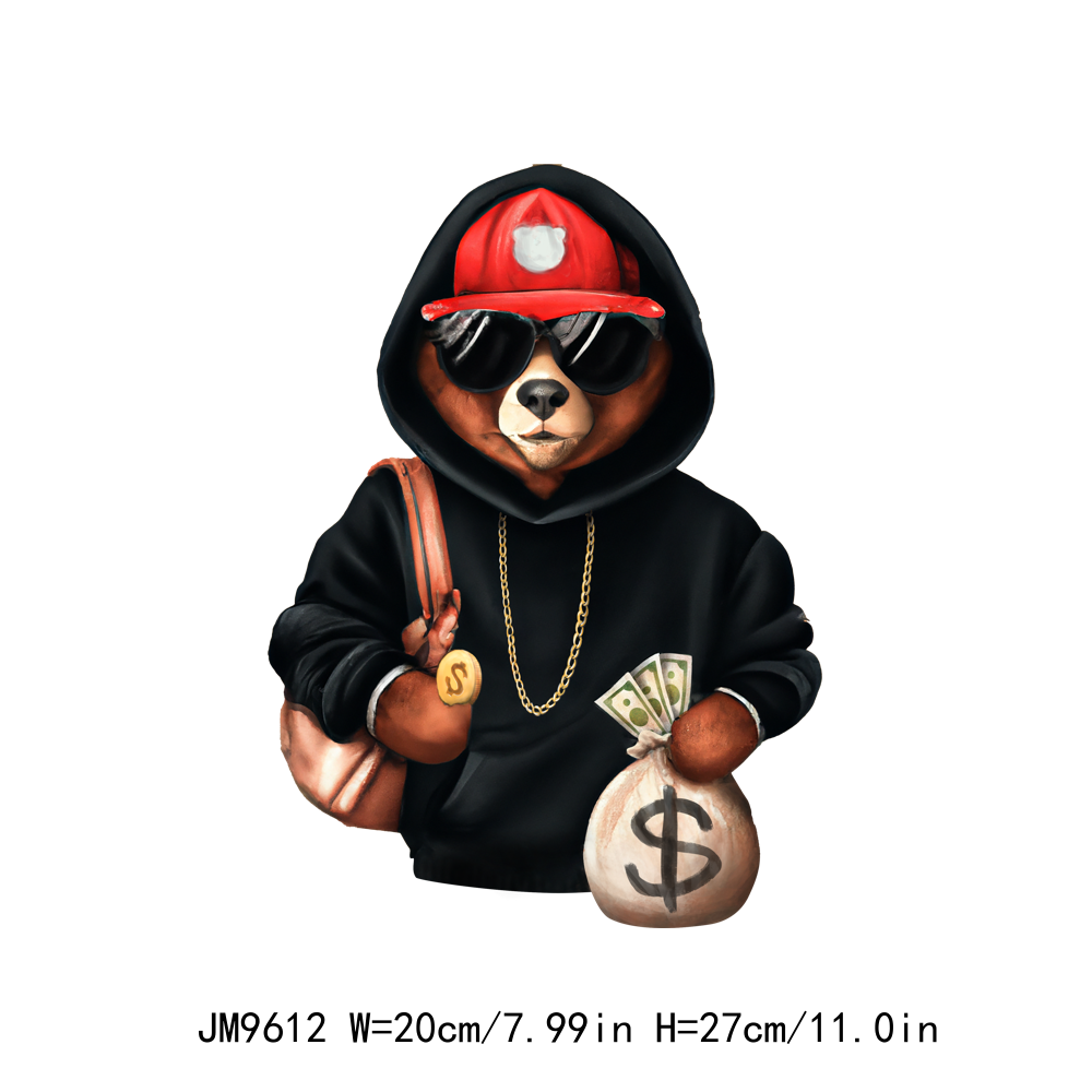 Love Money Animal Hustle Bear DTF Transfers