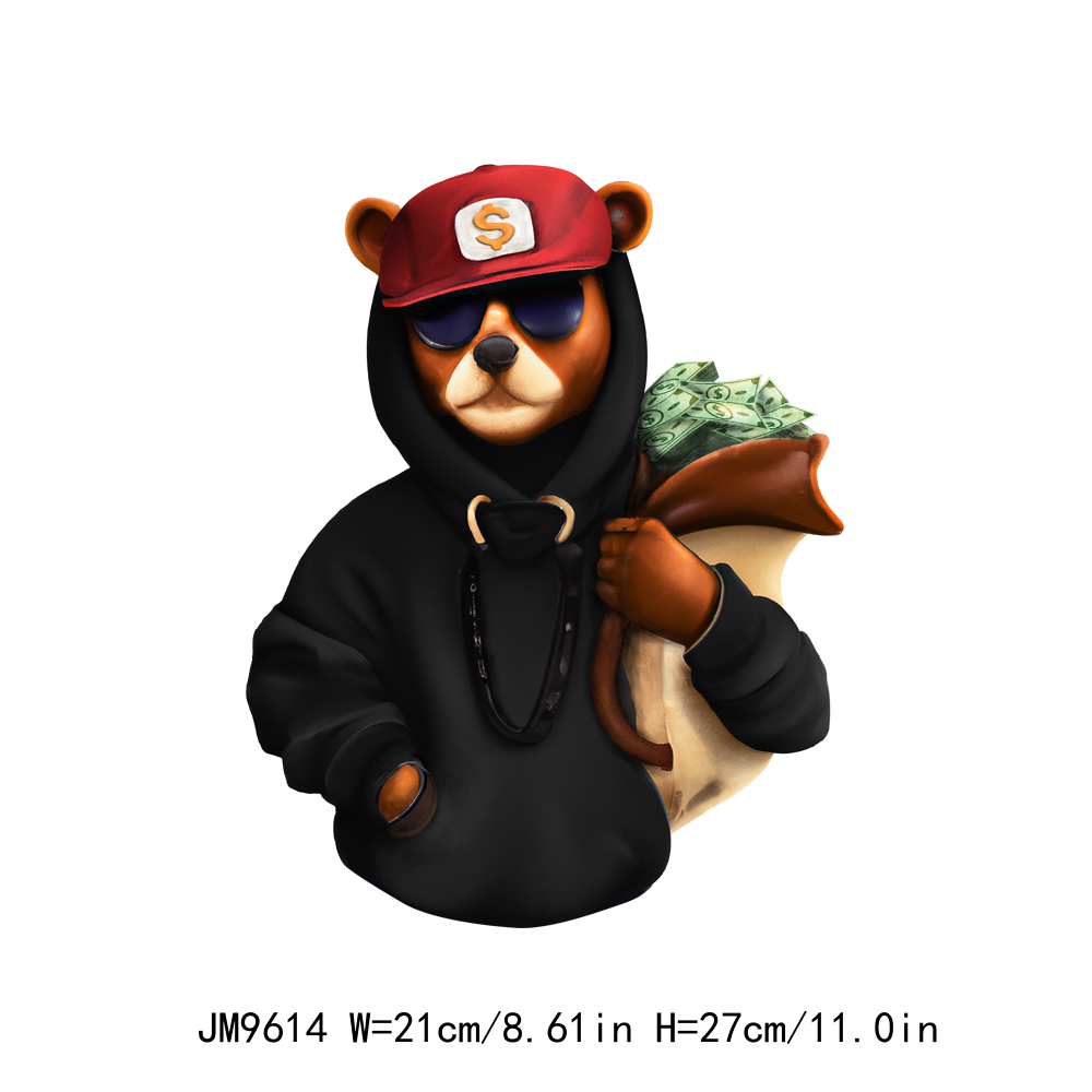 Hustle Money Bear Bunny Animal DTF Transfers