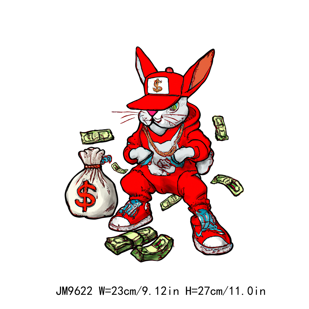 Hustle Money Bear Bunny Animal DTF Transfers