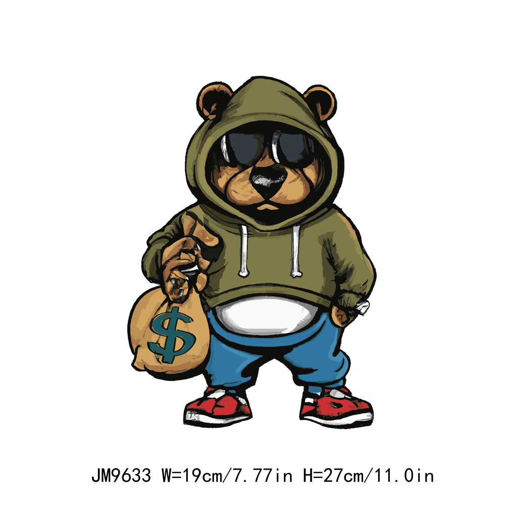 Hustle Money Bear Bunny Animal DTF Transfers