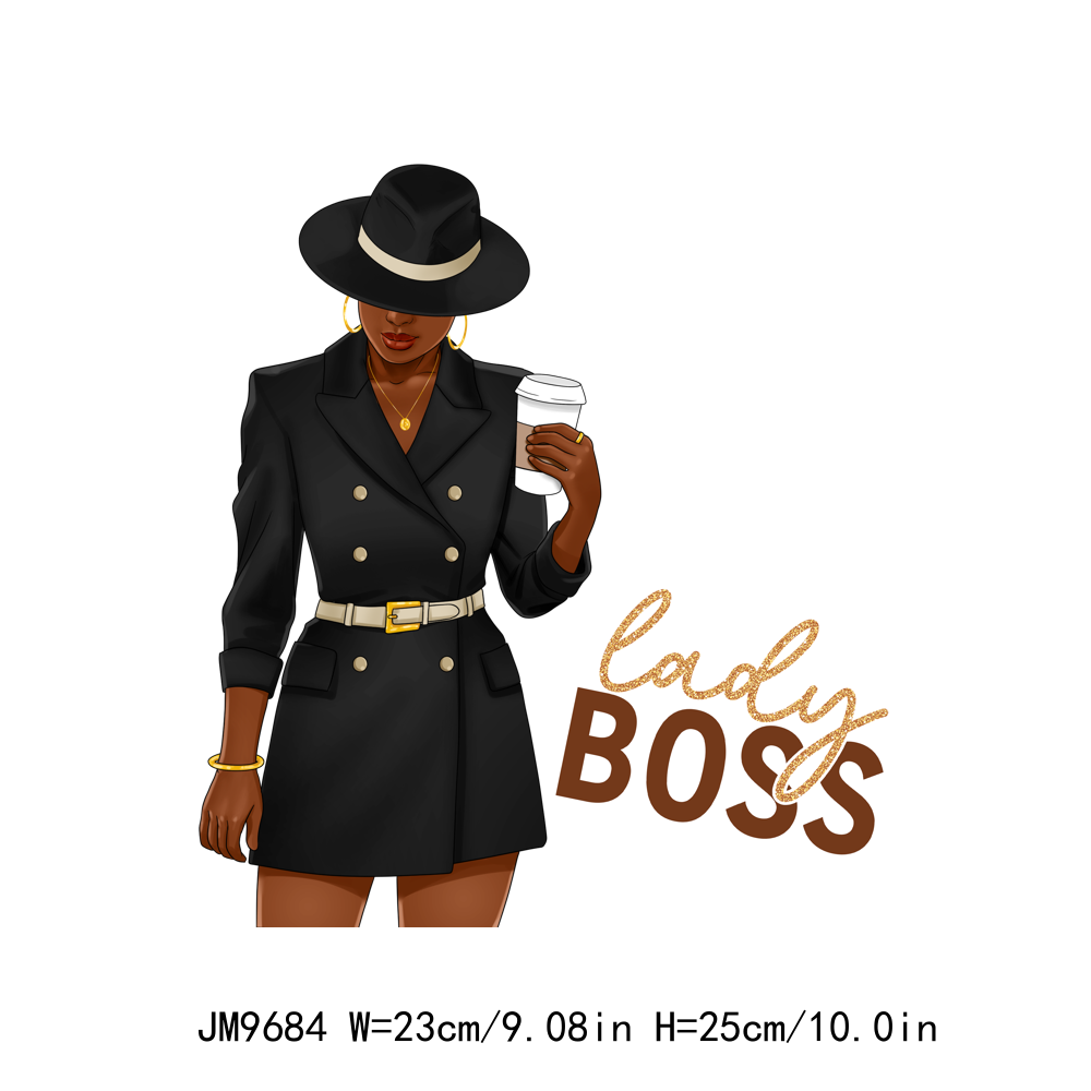 Afro Girl Lady Boss Babe DTF Transfers