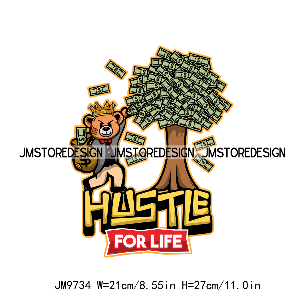 Hustle Money Bear DTF Transfers