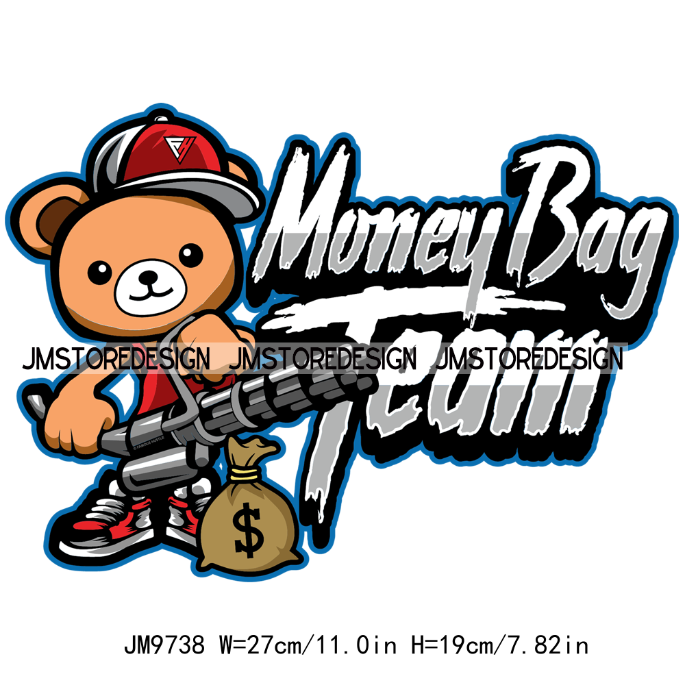 Hustle Money Bear DTF Transfers