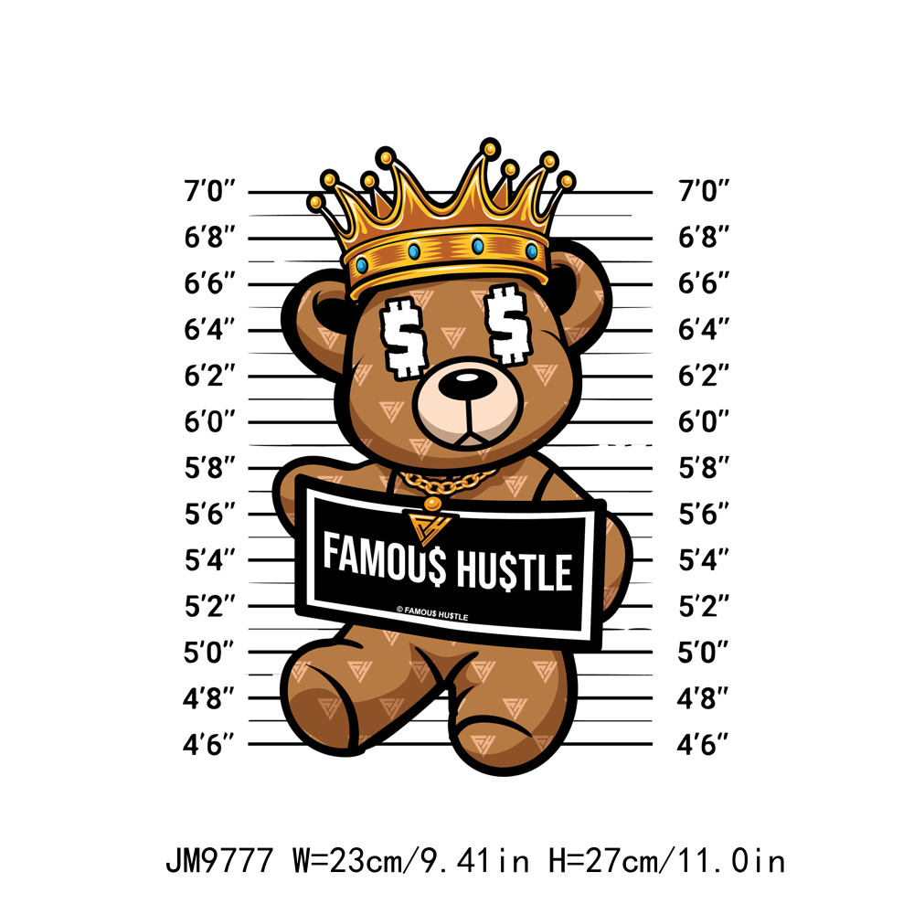 Cool Hustle Bear Money Time DTF Transfers