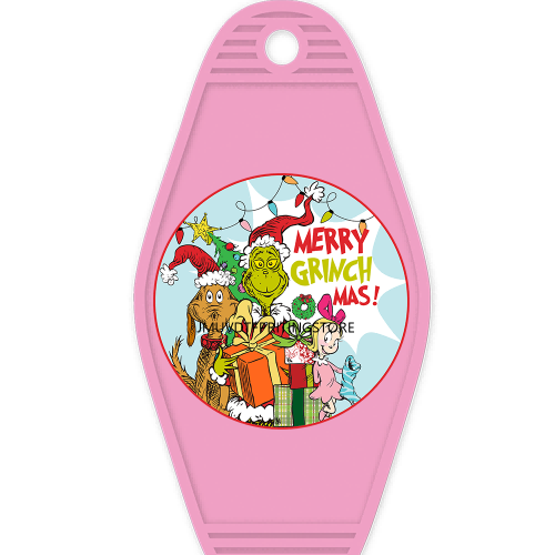 Sparkling Christmas Season Grinchy Mama High Quality Durable WaterProof UV DTF Sticker Logo For Motel Hotel Keychain