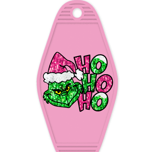 Sparkling Christmas Season Grinchy Mama High Quality Durable WaterProof UV DTF Sticker Logo For Motel Hotel Keychain