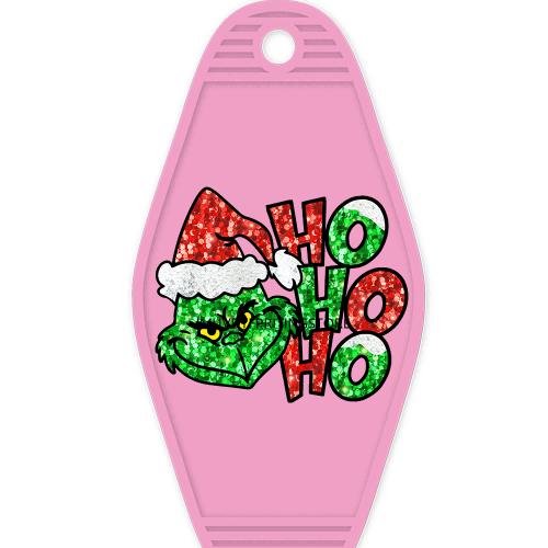 Sparkling Christmas Season Grinchy Mama High Quality Durable WaterProof UV DTF Sticker Logo For Motel Hotel Keychain