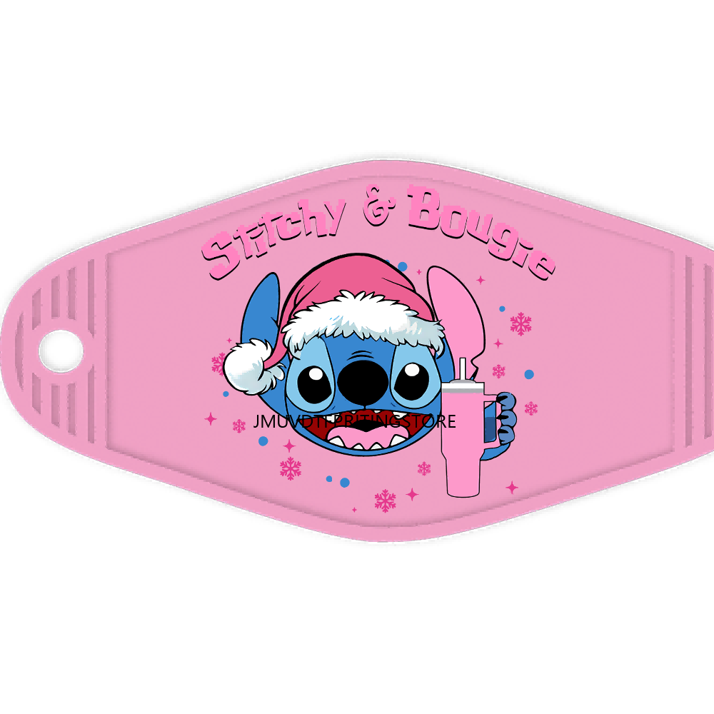 Sparkling Christmas Season Grinchy Mama High Quality Durable WaterProof UV DTF Sticker Logo For Motel Hotel Keychain