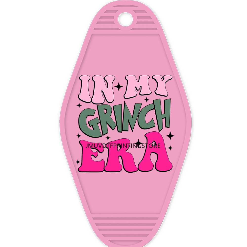 In My Grich Era High Quality WaterProof UV DTF Sticker For Motel Hotel Keychian Merry Mama Mini Grinch