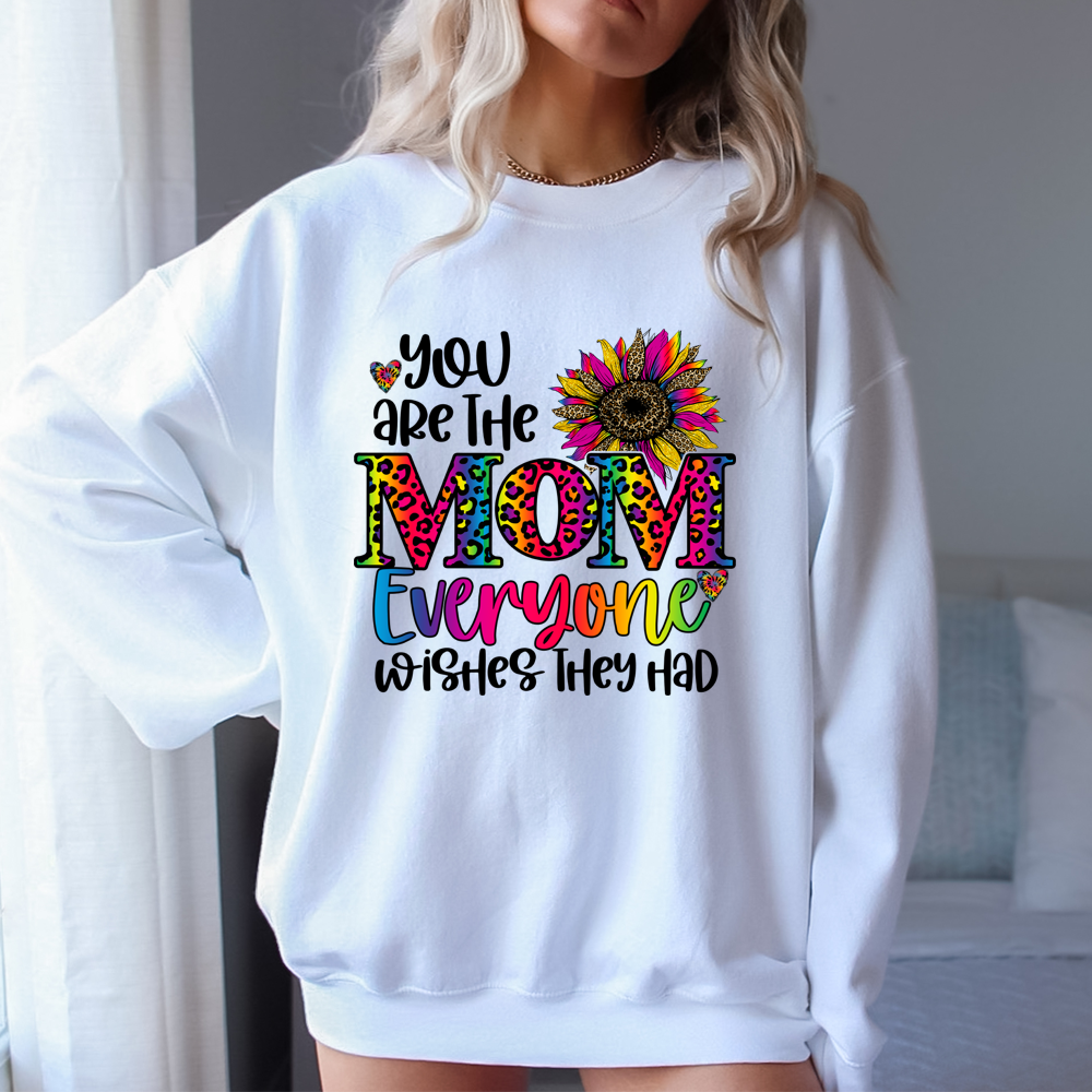 Colorful Blessed Mom Life Flower DTF Transfers