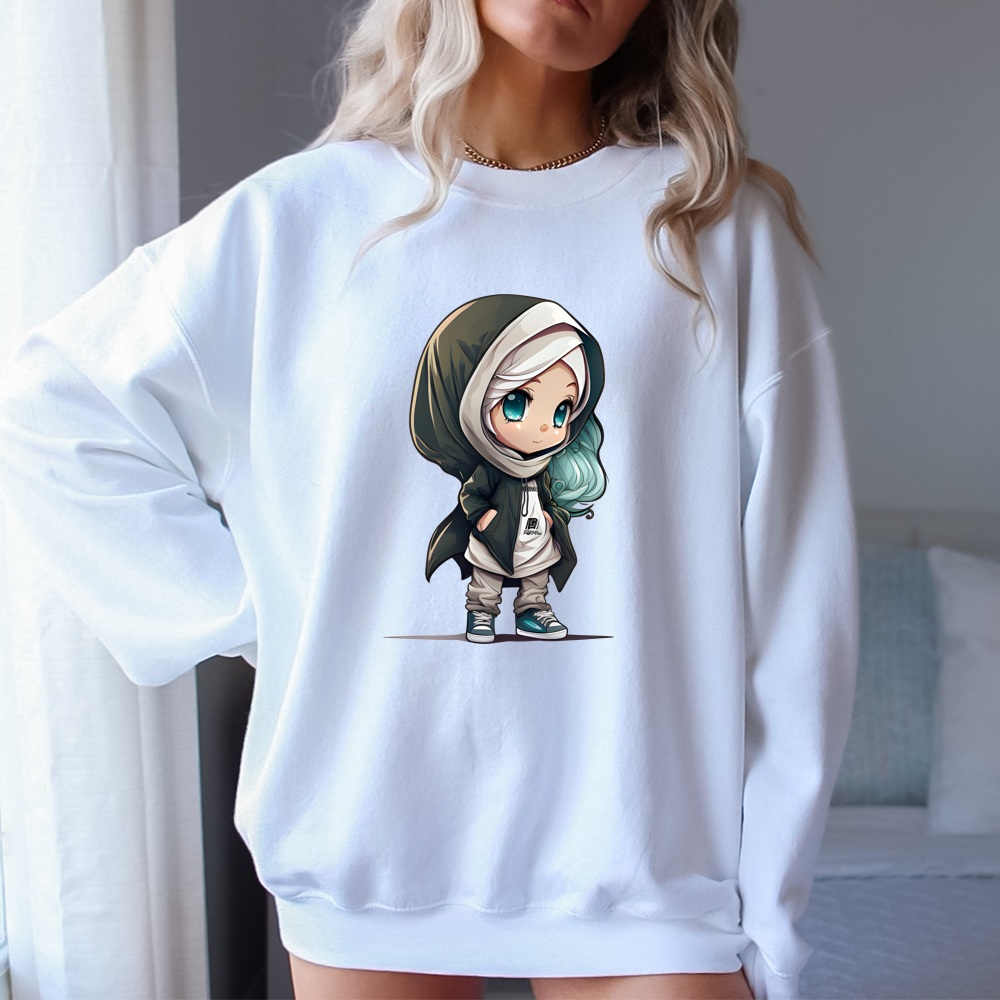 Hijab Chibi Girl DTF Transfers