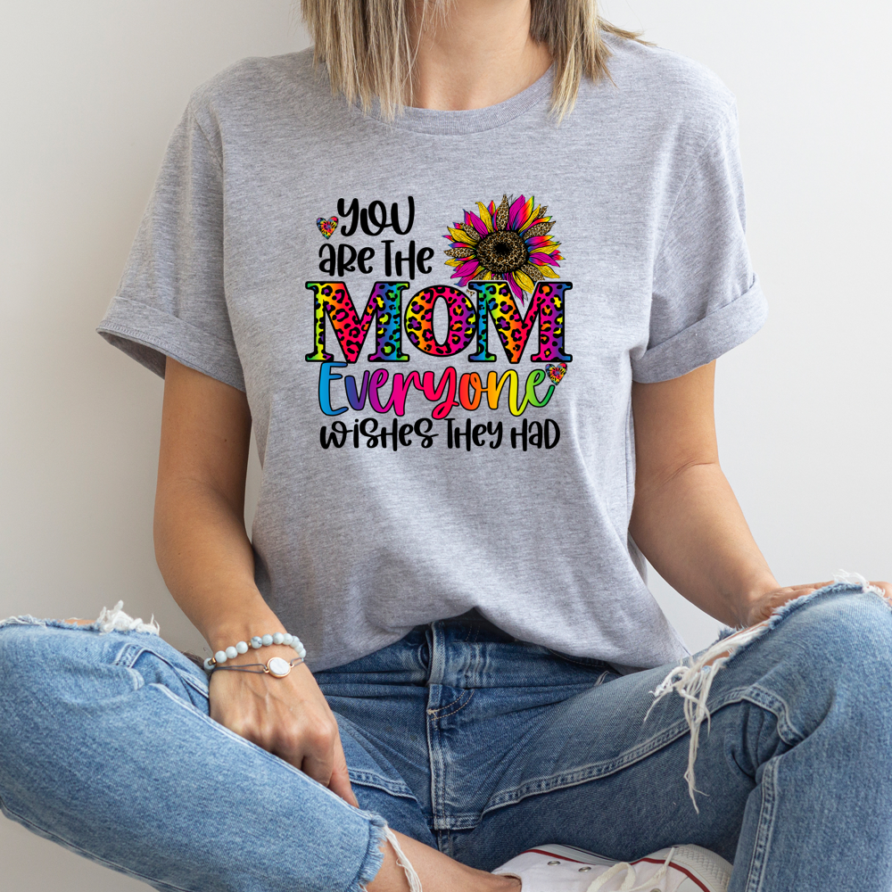 Colorful Blessed Mom Life Flower DTF Transfers