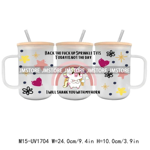 Dog Mom Club UV DTF Glass Can Wrap For 15OZ Mug Coffee Cup Transfer Stickers DIY Custom Logo Labels Cat Paw Affirmations