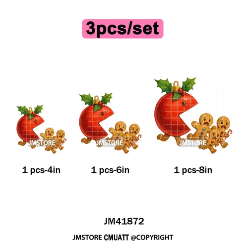 Merry and Bright Coquette Patchwork Santa Christmas Holiday Season Iron on DTF Heat Transfer Stickers Ready to Press for Hoodies