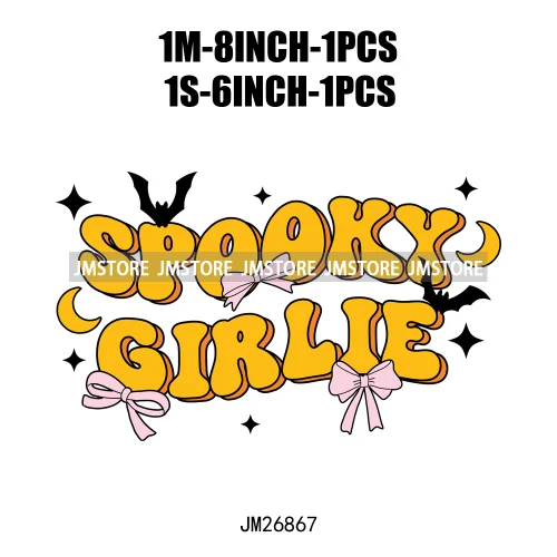 Custom Trick Or Read Ghost Witches Spooky Book Club Decals Bookish Girly Halloween DTF Iron On Transfers Stickers For T-shirts