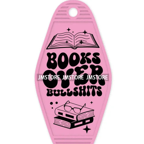 Just One More Chapter Reading Books High Quality WaterProof UV DTF Sticker For Motel Hotel Keychain Book Club