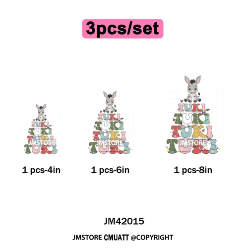 Tis The Season Pan Dulce Mexican Xmas Tuki Donkey Spanish Christmas Latin Iron on DTF Transfers Stickers Ready to Press for Text