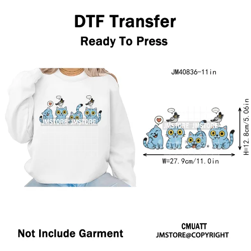 Kpop Culture Idol Movie Inspired Music Lover Cute Blue Anime Character Iron on DTF Transfers Stickers Ready to Press for Clothes