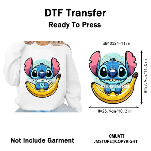 Funny Cartoon Playing Kids Love Character Thermal Printing Iron on DTF Washable Transfers Stickers Ready to Press for T-shirts