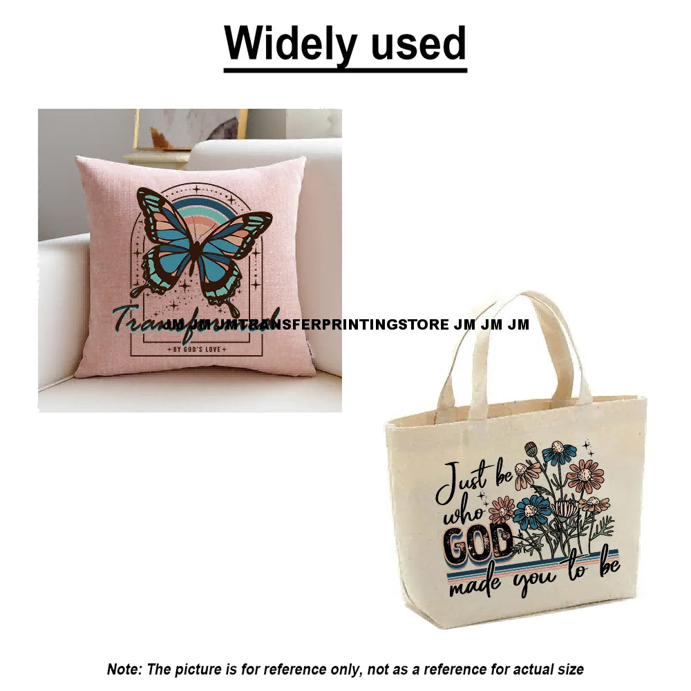 Colorful Faith Jesus God Religious Bible Verse Affirmation Spirits Iron On DTF Transfers Stickers Ready To Press T-shirts Bags