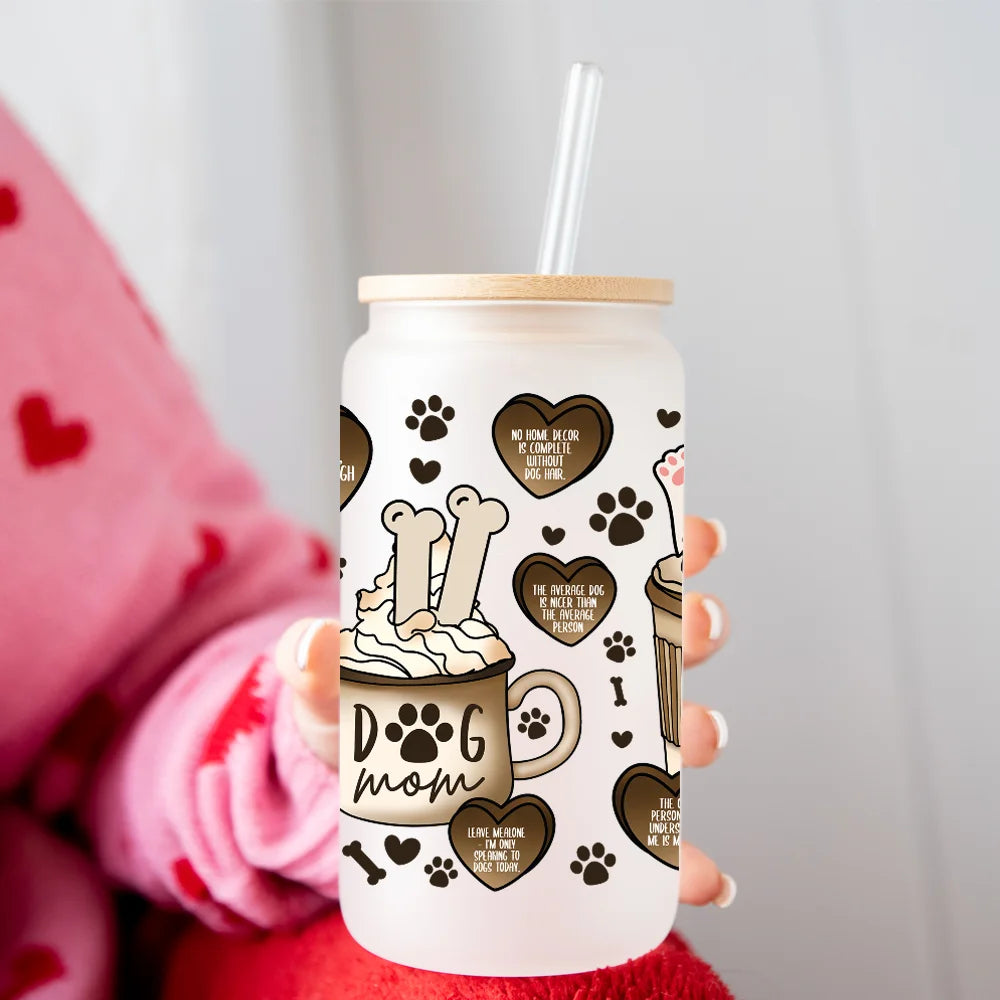 Gingerbread Christmas Coffee Latte UV DTF Cup Wrap For Libbey Glass Can Transfer Stickers Waterproof Custom Book Ghost Christmas