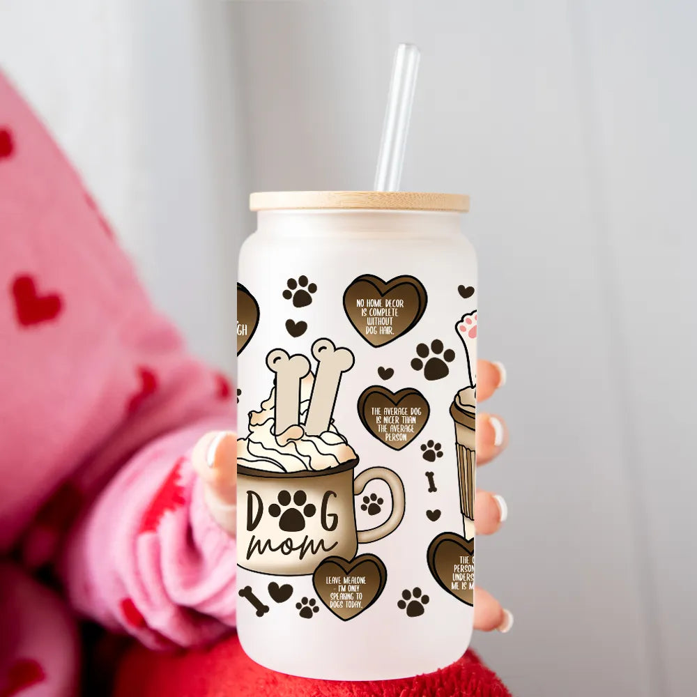 Hello Coffee Cat 16OZ UV DTF Cup Wrap Transfer Stickers Cartoon Valentine Custom Labels DIY Waterproof Logo For Libbey Glass Can