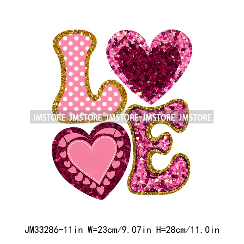 Colorful Love Heart Lips Coquette Happy Valentine's Day Iron On DTF Heat Press Transfers Stickers Ready To Press For Clothing