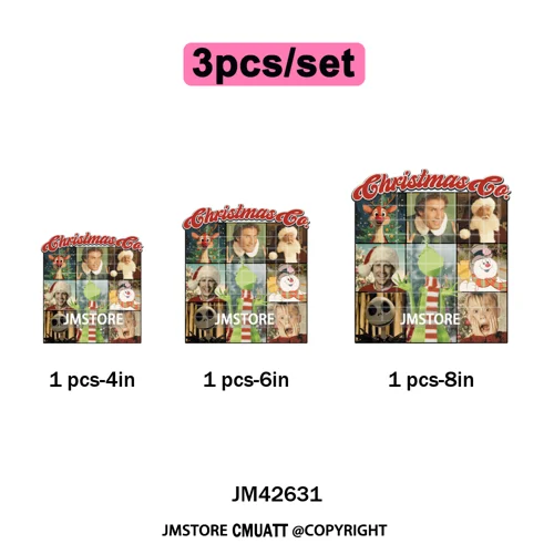 Retro Coquette Bows Holiday Christmas Movie Cartoon Kids Lover Iron on DTF Washable Transfer Stickers Ready to Press for Garment
