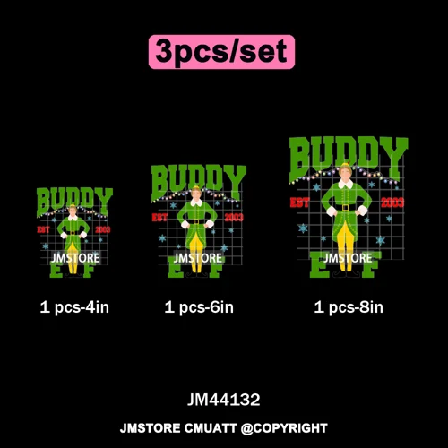 Funny Christmas Movie Quotes Cartoon Characters Santa Iron on Washable DTF Heat Transfer Stickers Ready to Press for Sweatshirts