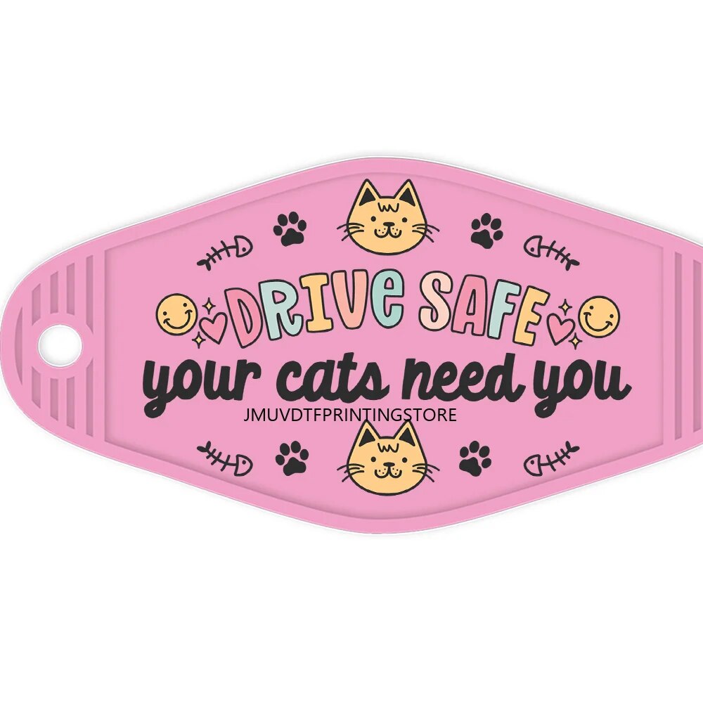 Funny Quotes Dog And Cat Mom High Quality WaterProof UV DTF Sticker For Motel Hotel Keychian