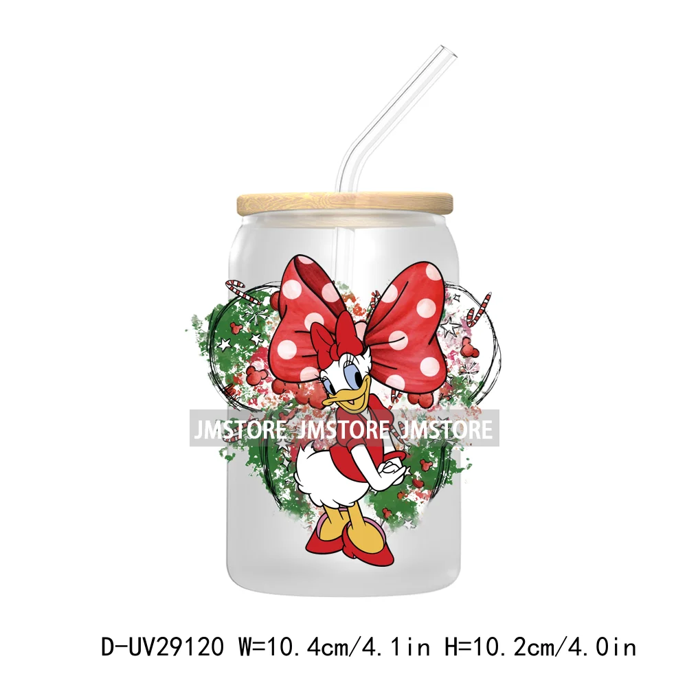 Christmas Vibes Cartoon Mouse Friends UV DTF Transfer Stickers Decals For Libbey Cold Cups Mugs Tumbler Labels Magical Kingdom