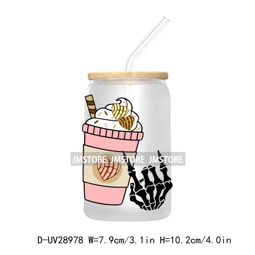 But First Cafecito Y Chisme UV DTF Transfer Stickers Decals For Libbey Cold Cups Mugs Tumbler Coquette Bow Sweet Like Pan Dulce