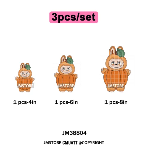 Sorat Sweet Sorat Spooky Cartoon Monster Halloween Designs Iron on DTF Washable Transfers Stickers Ready to Press for Hoodies