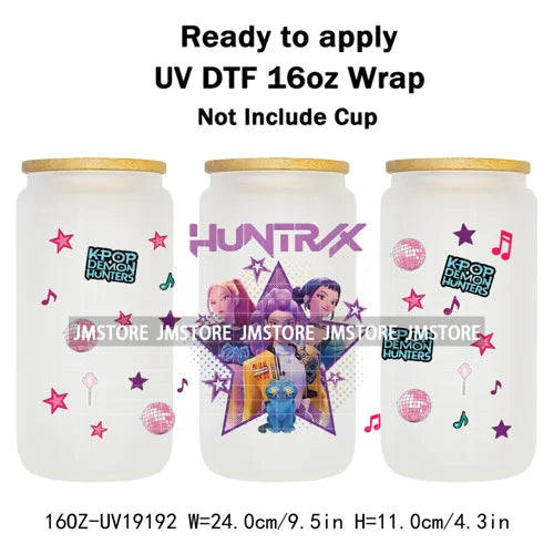 Kpop Idol Fan Art Anime Lover Gift UV DTF Cup Wrap Ready To Apply Transfer Stickers 16OZ Tumbler Wraps DIY For Libbey Glass Can