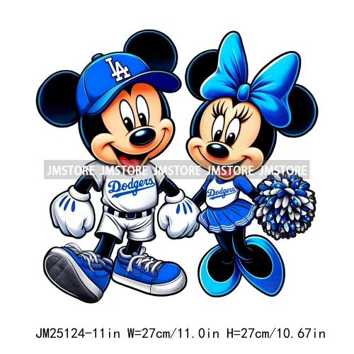 Cartoon Animal Sport Cheer Thermal Designs Baby Pink Mouse Iron On DTF Heat Press Transfers Stickers Ready To Press For Clothes