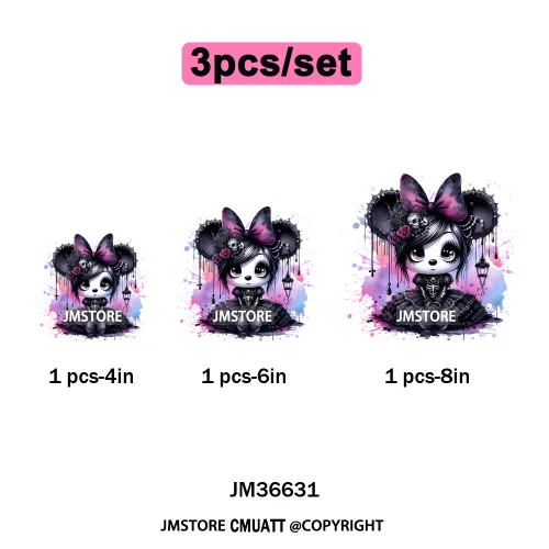 Spooky Scary Witch Girly Animal Flower Strawberry Gnomes Iron on DTF Washable Transfers Stickers Ready to Press for Hoodies Bags