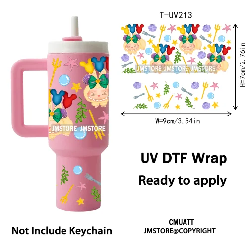 Cartoon Monsters Doll Kids Gift UV DTF Custom Prints Ready To Apply Transfer Stickers Waterproof Wraps For Mini Tumbler Keychain