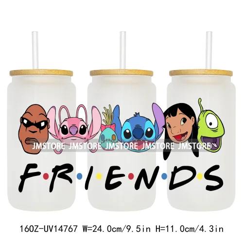 Birthday Cartoon Kids Friendship UV DTF Stickers Ready to Transfer Cup Wrap Custom Labels For Libbey Can Glass Tumblers Mugs