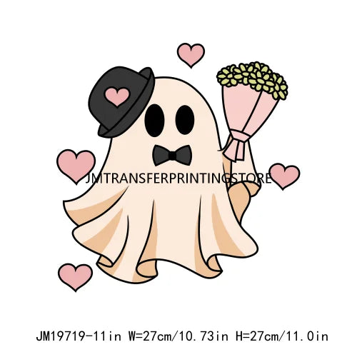 Ghost Valentine's Day Be My Boo Iron On DTF Transfers Ready To Press For Clothing